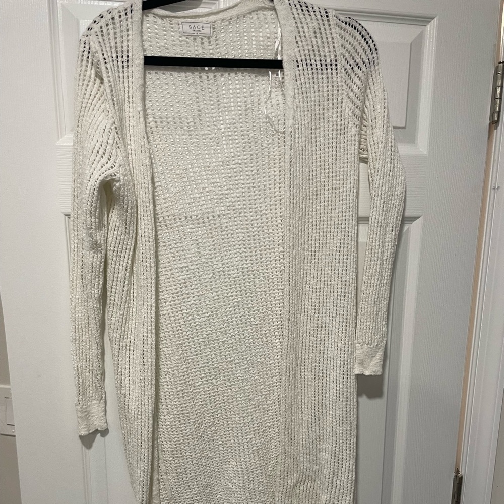 Brand new White long cardigan
